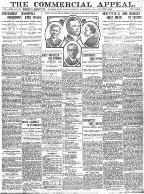  ?? THE COMMERCIAL APPEAL FILE PHOTO ?? A historic front page from Nov. 17, 1907.