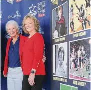  ?? ?? Emilie Burrer Foster, left, was known for her tennis exploits at Trinity University while Wanda Bingham coached Churchill High to two state volleyball titles.