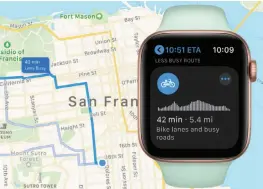  ??  ?? Your Apple Watch will be a great companion for your bike rides.