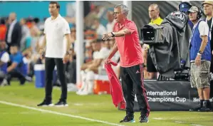  ?? / ROBBIE JAY BARRATT / GETTY IMAGES ?? Manchester United coach Jose Mourinho is happy his team beat Real Madrid on their US trip.