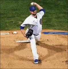  ?? CHRIS SWEDA/CHICAGO TRIBUNE/TNS ?? Jon Lester hits the free agent market after going 77-44with a 3.64 ERA in 171 starts over six seasons with the Chicago Cubs. He helped themwin their first World Series in 108 years. The 36-year-oldwent 3-3 this year and is one of many stars let loose as teams cut budgets.