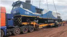  ?? Supplied ?? A HUGE logistical effort saw the return of the locomotive­s to South Africa. |