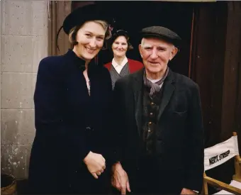  ??  ?? The meeting of two Hollywood legends, Meryl Streep with the late Jim Tutty.