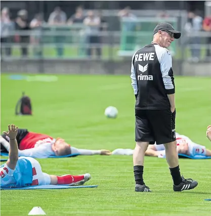  ?? APA ?? Peter Stöger und die Erfüllung bei der Arbeit. „Ich habe eine traumhafte Mannschaft.“