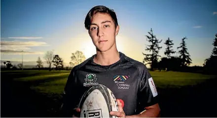  ?? PHOTO: PHILLIP ROLLO/FAIRFAX NZ ?? Waimea Combined Schools winger Jan Lammers is thriving in his first season in the UC Championsh­ip.