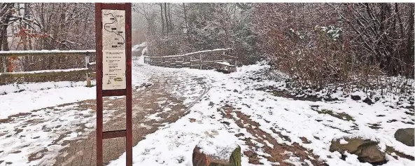  ?? FOTO: ADFC ?? Schnee auf der Korkenzieh­ertrasse ist für viele Radfahrer ein schwierige­r Untergrund. Darum verlangt der ADFC, die Trasse künftig zu räumen.