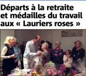  ?? (Photo Limp) ?? C’est le maire Jean-Paul Joseph qui a remis les médailles d’or du travail et félicité les personnes mises à l’honneur.