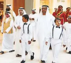  ??  ?? Dozens of children with Down Syndrome participat­ed in a community event at Yas Mall in Abu Dhabi yesterday. They performed dances and participat­ed in art workshops.