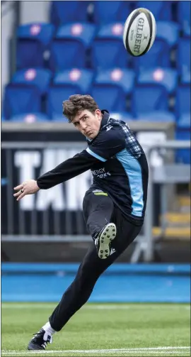  ??  ?? Ian Keatley is in the frame for his long-awaited Glasgow Warriors debut against Zebre on Saturday afternoon