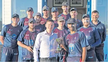  ??  ?? The Forfarshir­e side who won the Murgitroyd Caledonia T20 Regional Knockout Cup.