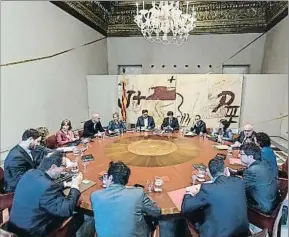  ?? CÉSAR RANGEL ?? La última reunión del Govern, el martes de la semana pasada