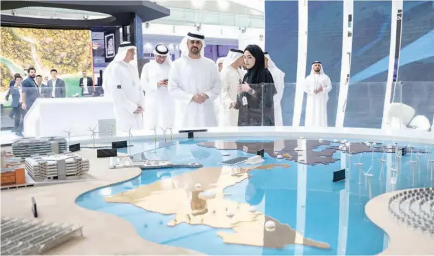  ?? WAM ?? ↑ Sheikh Theyab attended the World Future Energy Summit 2024 at ADNEC Abu Dhabi.