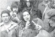  ?? COURTESY OF WALTER P. REUTHER LIBRARY ARCHIVES OF LABOR AND URBAN AFFAIRS WAYNE STATE UNIVERSITY ?? Dolores Huerta press conference (1975).