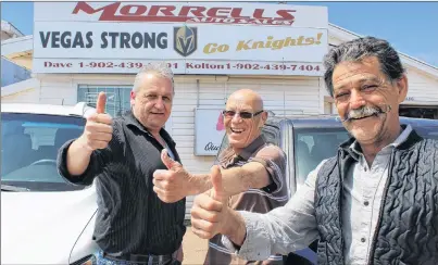 ?? COLIN MACLEAN/JOURNAL PIONEER ?? Summerside area businesses are getting into the Stanley Cup finals swing of things to help cheer on Summerside native Gerard (Turk) Gallant, head coach of the Vegas Golden Knights, as he and his assistant coach, Mike Kelly, who grew up in Shamrock,...