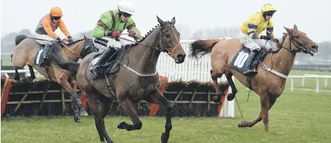  ??  ?? Streets of Newyork, green silks, will be one of Brian Ellison’s best chances at the Cheltenham Festival