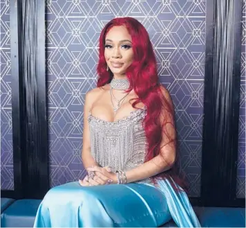  ?? CHRIS PIZZELLO/AP ?? Rapper Saweetie, seen Dec. 2, is vying against nine other nominees for best new artist at the Grammys.