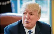  ?? Andrew Harnik / Associated Press ?? President Donald Trump’s early presidency has been dogged by FBI and congressio­nal investigat­ions, and his approval rating has hovered around 40 percent.