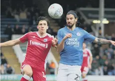  ??  ?? George Boyd in action for Posh last season.