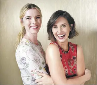  ?? Carolyn Cole Los Angeles Times ?? BETTY GILPIN, left, and Alison Brie say playing wrestlers in the new series was exhilarati­ng.