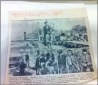  ??  ?? Far left, a Glenfinnan Highland Gathering in the 1950s Photograph:
Cameron-Head Collection; left, the late Ronnie MacKellaig with Mairi Illsley in 2015 and the sword presented to her by Ronnie’s father, Archie, in 1969; and, above, newspaper coverage...