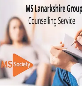  ?? ?? Big boost The MS Society (Lanarkshir­e Group) has received £1000