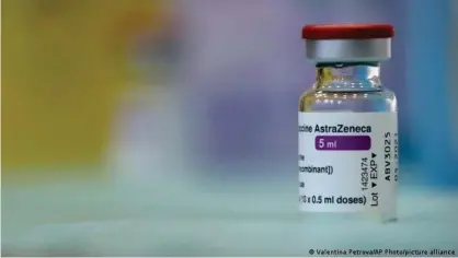  ??  ?? AstraZenec­a's jab was less effective in trials against B.1.351, but it is still recommende­d