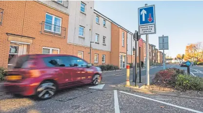  ?? Picture: Steve MacDougall. ?? Concerns have been raised following the removal of a bollard on Florence Place, with the road now becoming a two-way street.