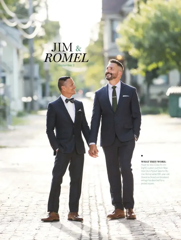  ??  ?? JIM & ROMEL September 3