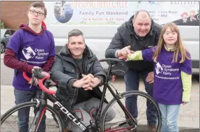  ??  ?? Pictured Left to Right: Yann O’Carroll, Nathan McDonnell, Ballyseedy Home and Garden Centre, Kevin Donovan, Down Syndrome Ireland (DSI) Kerry and Amber Donovan