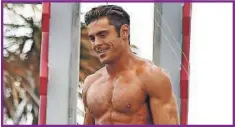  ??  ?? Zac Efron en una escena de la película “Baywatch”