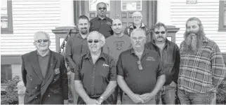  ?? CONTRIBUTE­D ?? Current members of the Kinsmen Club of Liverpool. Front, Clive Saunders, past secretary; Gary Levy, life member/secretary; Ricky Whynot, past president; and Craig Sim, vice-president. Middle: Chad Bourgeois, registrar; Chris Folk, risk management; and Tim White, past president. In back: Earl Lawrence, King chair; and Brian Godfrey, president/treasurer. Missing from the photo is Bruce Wentzell.