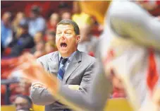  ?? GREG SORBER/JOURNAL ?? Lobo women’s coach Mike Bradbury is excited that his players will get to do a lot of sightseein­g in Europe and not just focus on basketball.