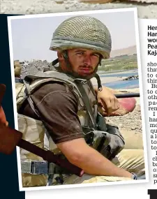  ??  ?? Heroics: Her Lance Corporal Paul Hartley. Har Above: The team tend to wounded wo comrade Sergeant Stu Pearson Pea in a scene from the film Kajaki. Kaj Inset: Corporal Mark Wright