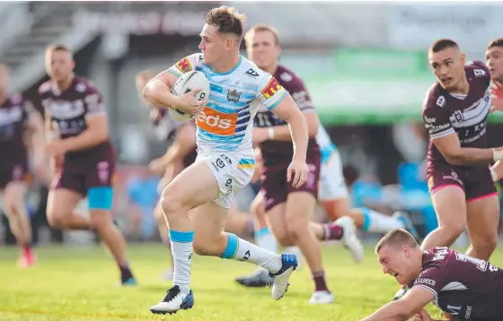  ?? Picture: MATT KING/GETTY IMAGES ?? Gold Coast Titans star Alexander ‘AJ’ Brimson has been making his case for a State of Origin call-up this season.
