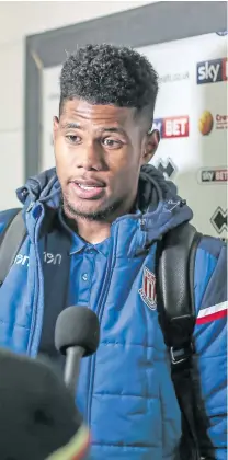  ?? Photo: The Sentiental ?? Fijian-born Scott Wara is grilled by the media as he joins Mark Hughes’ Stoke City’s training squad.