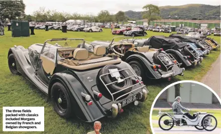  ??  ?? The three fields packed with classics included Morgans owned by French and Belgian showgoers.