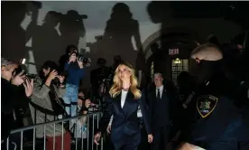  ?? ?? ‘Dorian Gray, what’s that, an investment bank?’ Ivanka Trump at the civil fraud trial in New York City on Wednesday. Photograph: Adam Gray/AFP/Getty Images