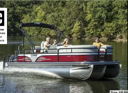  ??  ?? SPECS: LOA: 21'4" BEAM: 8'6" DRAFT (MAX): 1'0" DRY WEIGHT: 2,230 lb. (plus engine) SEAT/WEIGHT CAPACITY: 11/1,318 lb. FUEL CAPACITY: 30 gal.
HOW WE TESTED: ENGINE: Mercury FourStroke 150 DRIVE/PROP: Enertia 15" pitch 3-blade stainless steel GEAR RATIO: 1.92:1 FUEL LOAD: 15 gal. CREW WEIGHT: 250 lb. Price: $32,094