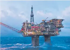  ??  ?? The North Sea continues to supply just over half of the UK’S oil and gas needs