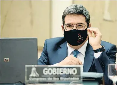  ?? MARISCAL / EFE ?? El ministro Escrivá presentó el pasado lunes su propuesta en la comisión del Pacto de Toledo