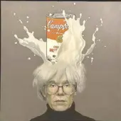  ?? ?? An Andy Warhol portrait by Dom Laroza
A painting by Rey Aurelio