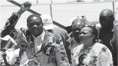  ??  ?? ED and First Lady arriving at one of his rallies