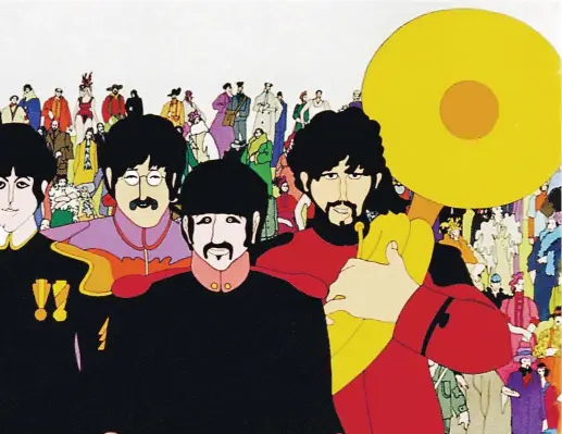  ??  ?? “Yellow Submarine”, a icónica animação psicadélic­a concebida pela banda britânica