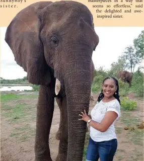  ??  ?? Adventurer… Catherine Shipushu out on a safari.