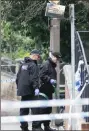  ??  ?? Police work at the scene of the murder of Labour member of parliament Jo Cox in Birstal near Leeds, Britain on Friday