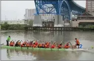  ?? CLEVELAND DRAGON BOAT ASSOCIATIO­N ?? The Cleveland Dragon Boat Associatio­n will bring the 2021 Cleveland Dragon Boat Festival to the Black River in Lorain starting at 8:30a.m. Sept. 18. The boats carry a crew of 20paddlers, a drummer and steerspers­on and will be visible from Black River Landing in Lorain.