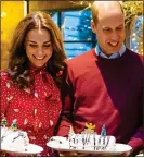  ??  ?? FESTIVE FAMILY: William and Kate baked a roulade on TV last Christmas