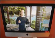  ?? ERIC RISBERG/ASSOCIATED PRESS ?? Facebook CEO Mark Zuckerberg delivers the keynote address during a virtual event on Thursday. Zuckerberg talked up his latest passion — creating a virtual reality “metaverse.”