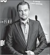  ?? ALBERTO E. RODRIGUEZ/GETTY ?? Leonardo DiCaprio at the Los Angeles premiere of HBO’s “Ice on Fire” last month.