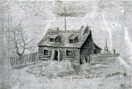  ?? PEIMHF/SPECIAL TO THE GUARDIAN ?? This is Benjamin Chappell’s house where the faithful gathered. Chappell later ran the General Post Office Prince Edward Island from 1766 to 1836 in a small building on the north side of his lot.